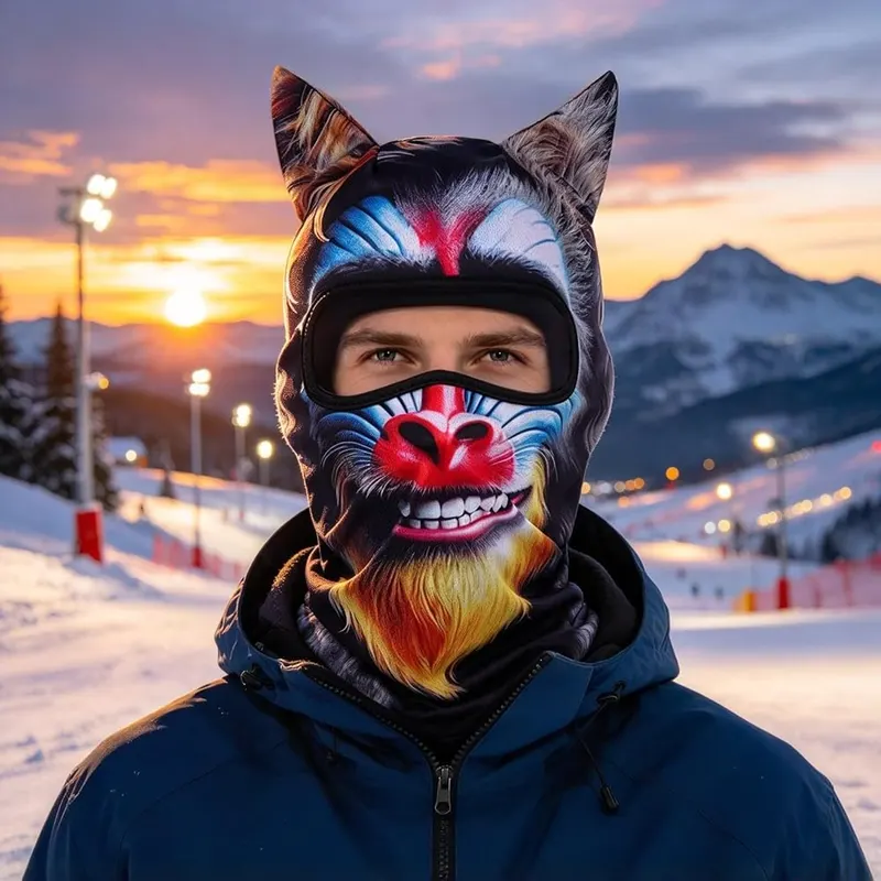 Generic Animal Ski Mask Old Man Funny – Hand washable winter accessory