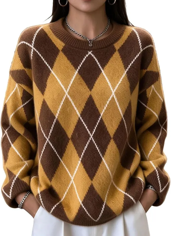 Generic Argyle Sweaters D10 Saffron XX-Large in D10 Saffron
