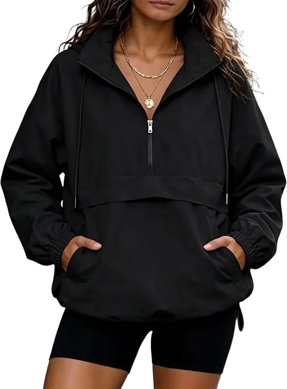 Generic Athletic Jacket Women Oversized Y2K Quarter – Material