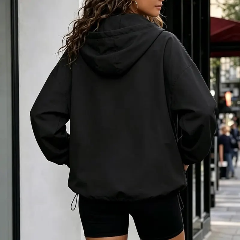 Generic Athletic Jacket Women Oversized Y2K Quarter – Match