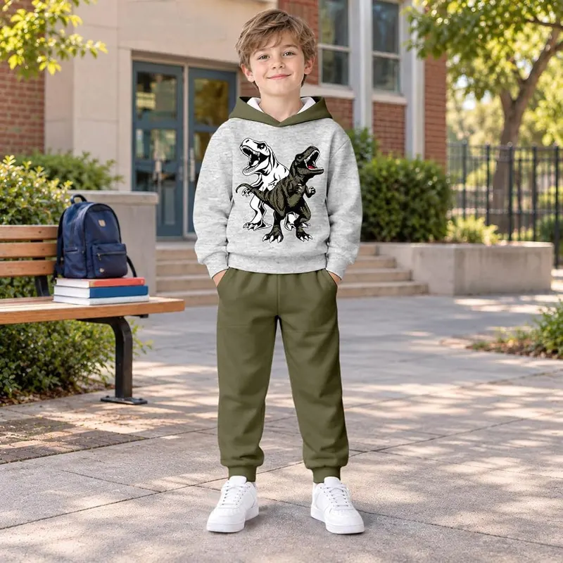 Generic Boys Clothes Dinosaur Print Long Sleeve – product photo 7 of 7