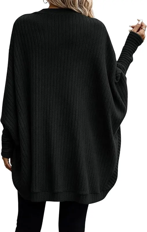 Generic Cardigan for Women Cotton Oversized Open – product photo 7 of 7