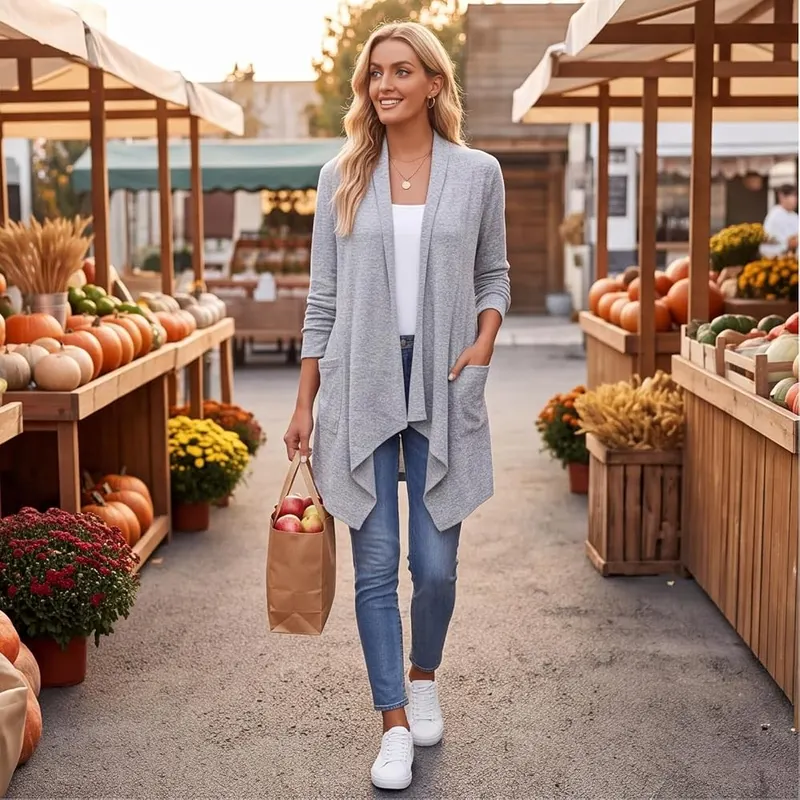 Generic Cardigan Women Open Front Lightweight Fall – Soft & Lightweight Fabric