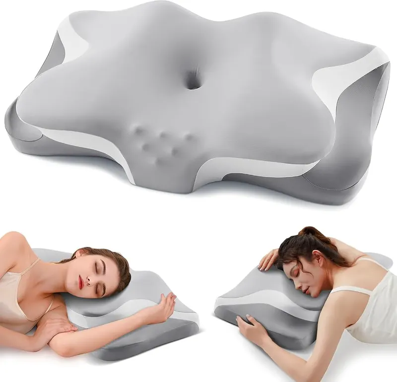 Generic Cervical Neck Pillow Grey in Grey