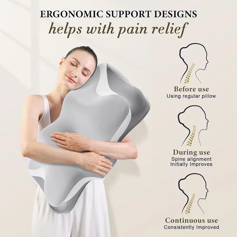 Generic Cervical Neck Pillow Grey – Neutral grey color option