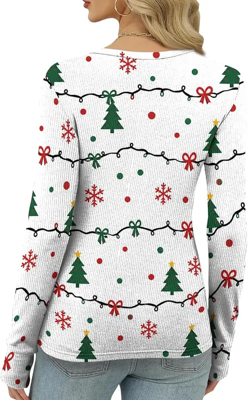 Generic Christmas Blouses D05 Army Green – product photo 3 of 4