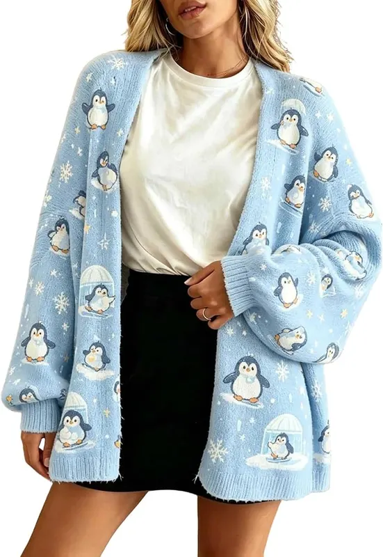 Generic Christmas Cardigan A10-blue in A10-blue