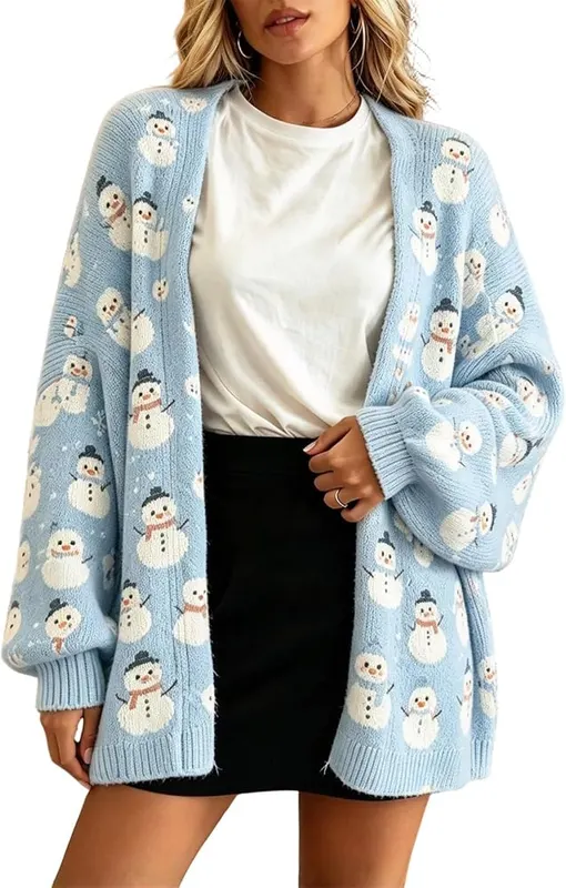 Generic Christmas Cardigan A10-blue – Multi Holiday Occasions