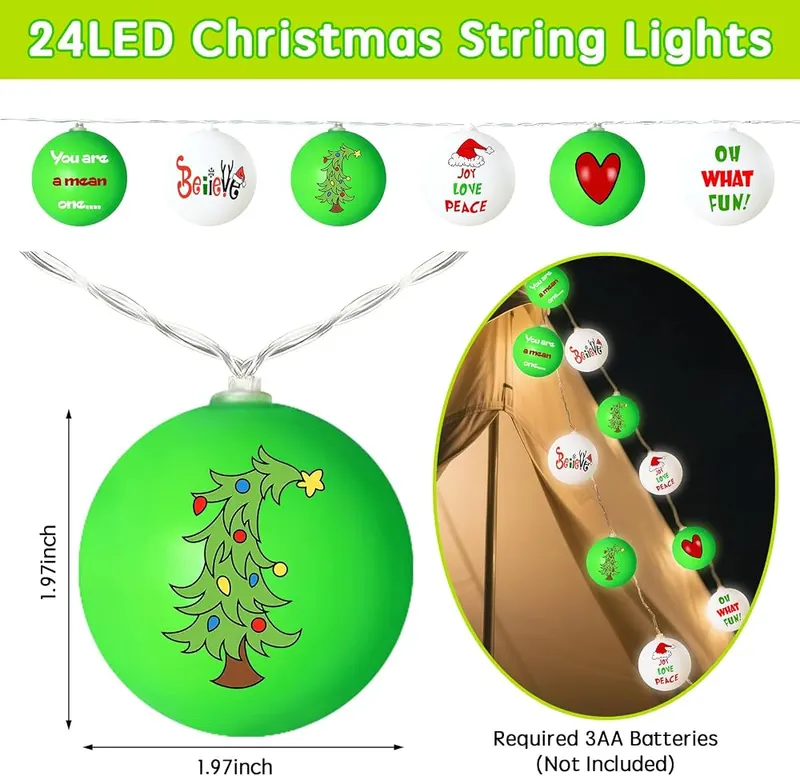 Generic Christmas Decorations Gold – Eleven foot festive light strand