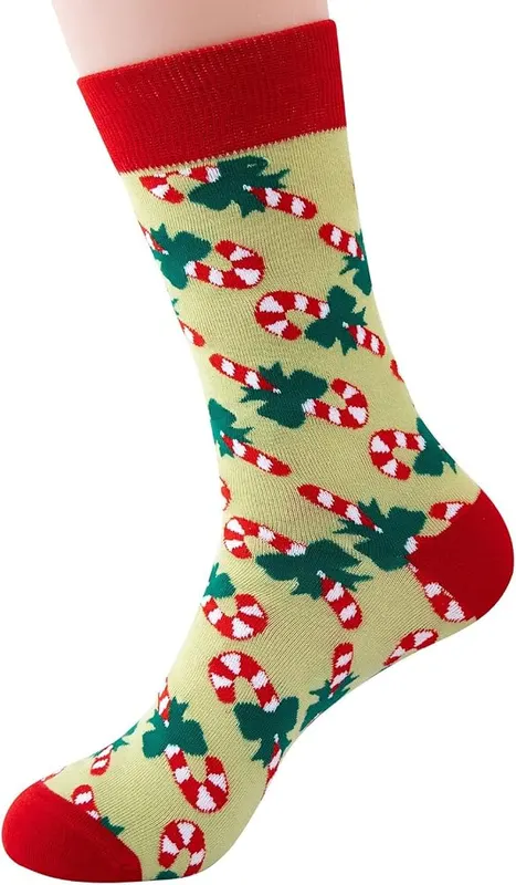 Generic Christmas Socks Novelty Fun Holiday Crew in Green