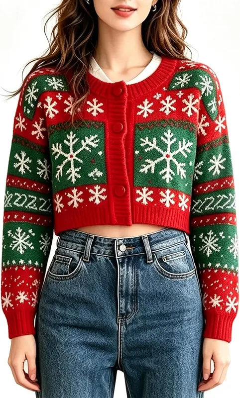 Generic Christmas Sweaters T001- Green in T001- Green