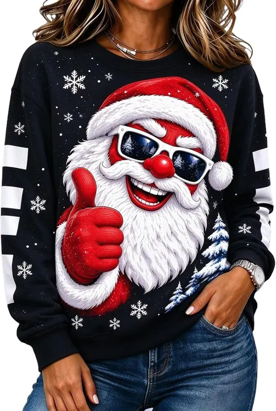 Generic Christmas Tops A007black X-Large – Material