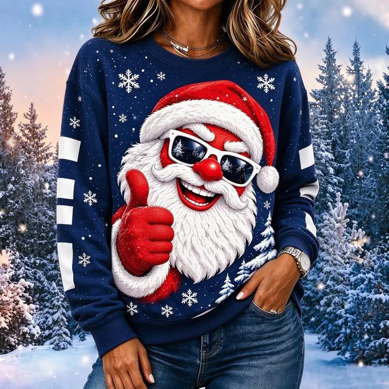 Generic Christmas Tops A008blue Small – product photo 3 of 5