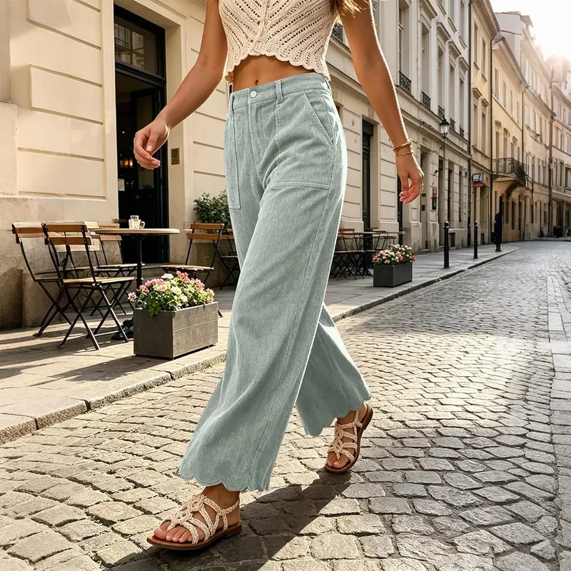 Generic Corduroy Palazzo Pants Y2k – Material