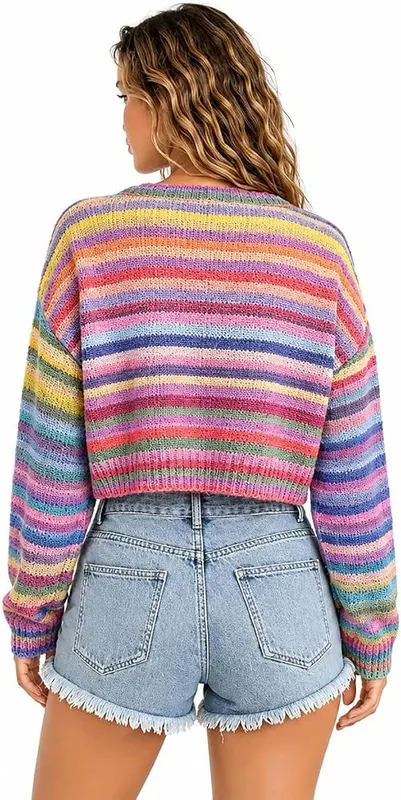 Generic Crop Top Sweaters – Relaxed Oversized Silhouette