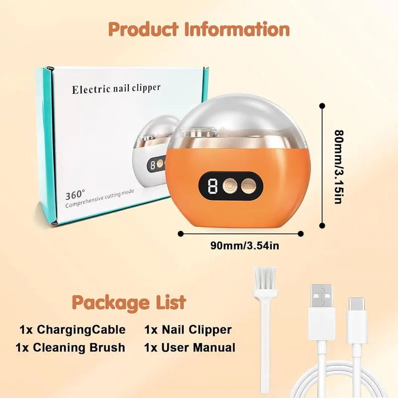 Generic Electric Nail Clipper 3-Speed – product photo 7 of 7