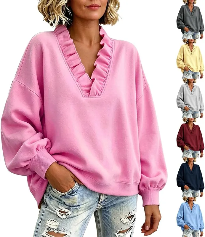 Generic Fall Sweatshirts Pink in Pink