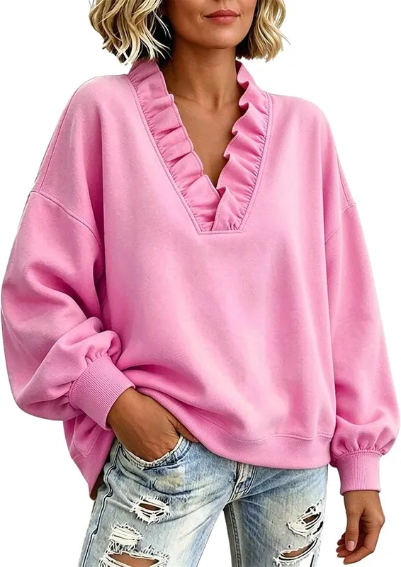 Generic Fall Sweatshirts Pink – Comfortable ribbed cuffs