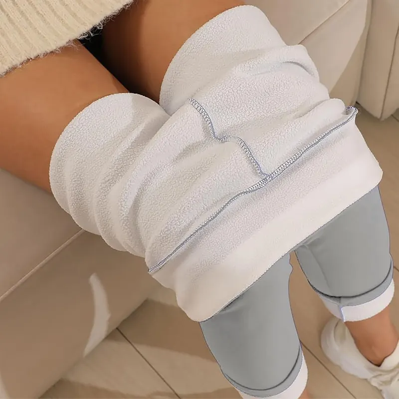 Generic Fleece Leggings H1 Light Gray – High-Rise
