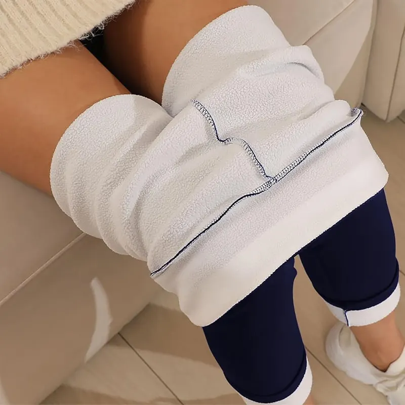 Generic Fleece Lined Leggings H5 Navy – High-Rise