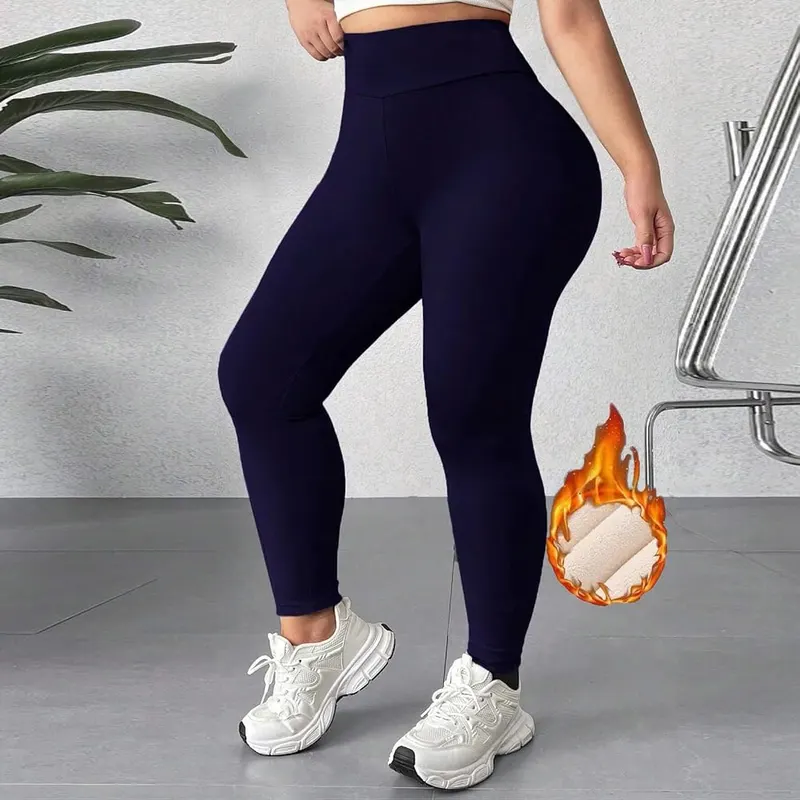 Generic Fleece Lined Leggings H5 Navy – product photo 7 of 8