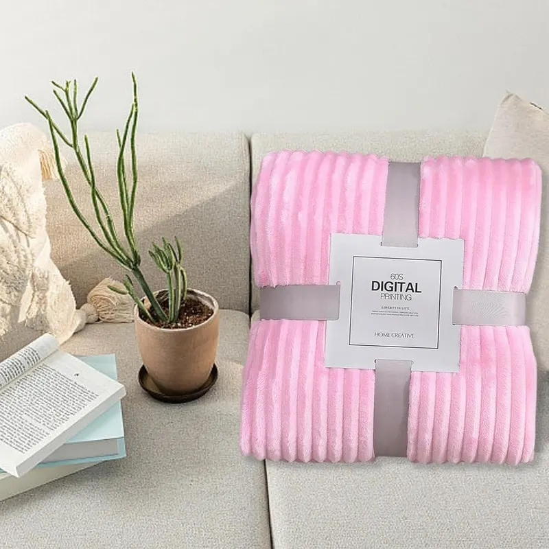Generic Fleece Throw Blanket Pink – 39 x 59 inch fleece throw