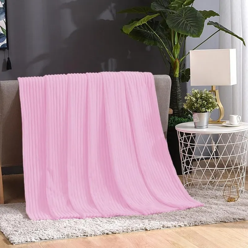 Generic Fleece Throw Blanket Pink – Pink color option