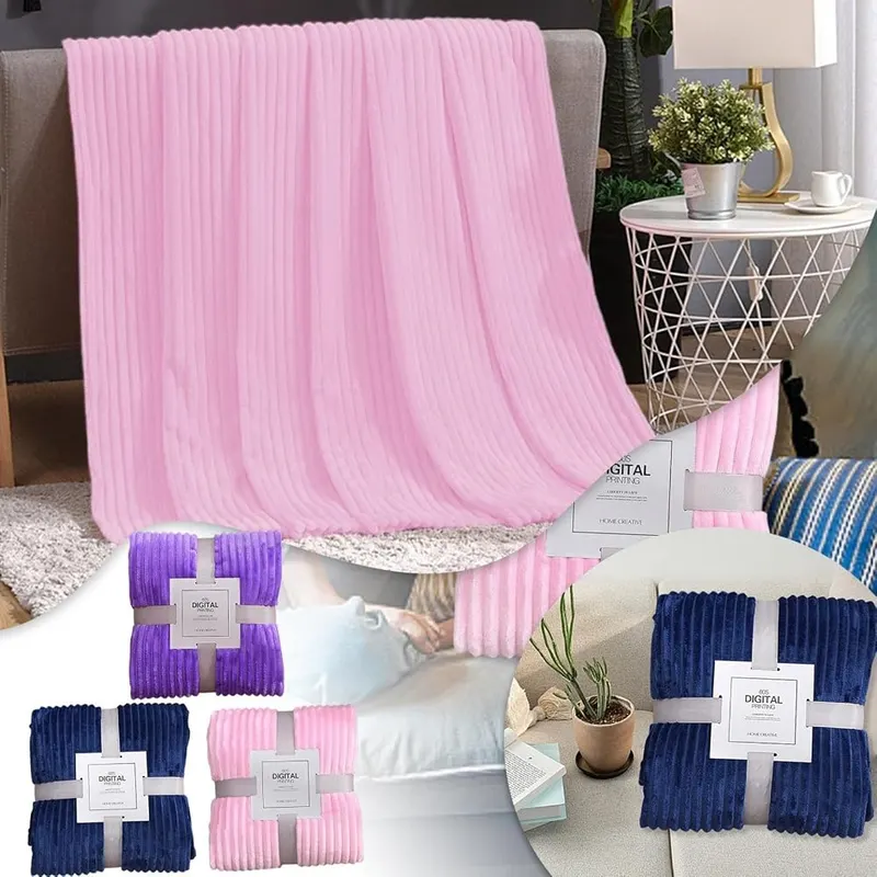 Generic Fleece Throw Blanket Pink – Fade resistant fabric