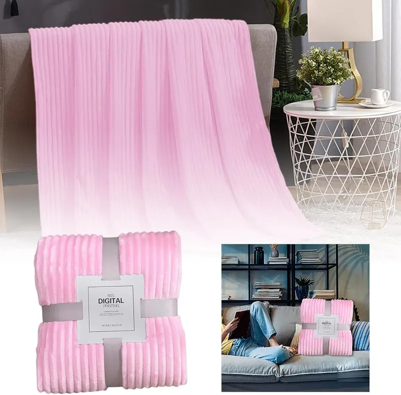 Generic Fleece Throw Blanket Pink – Breathable, all-season use