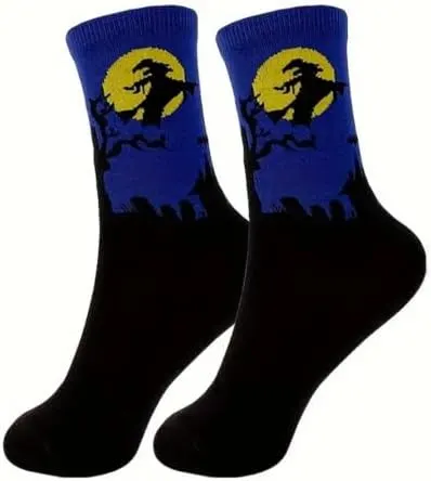 Generic Funny Halloween Socks Womens Girls Cute – Flexible and stretchy fit