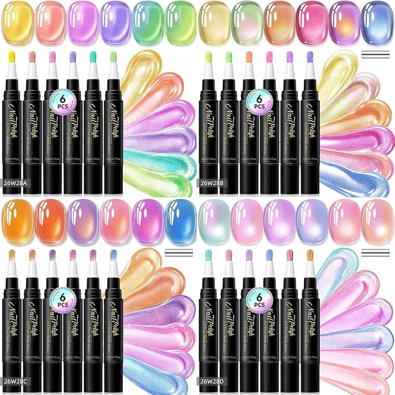 Generic Gel Nail Polish Pens Set 6 in A001#
