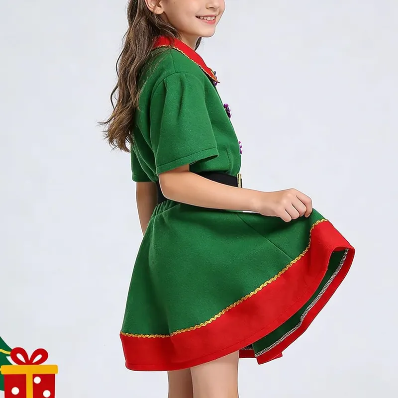 Generic Girls Christmas Elf Costume Set Funny – product photo 5 of 5
