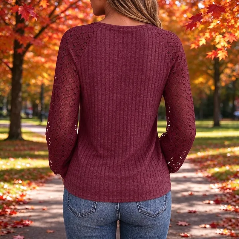 Generic Henley Shirts A005-red Large – Classic Button Detail