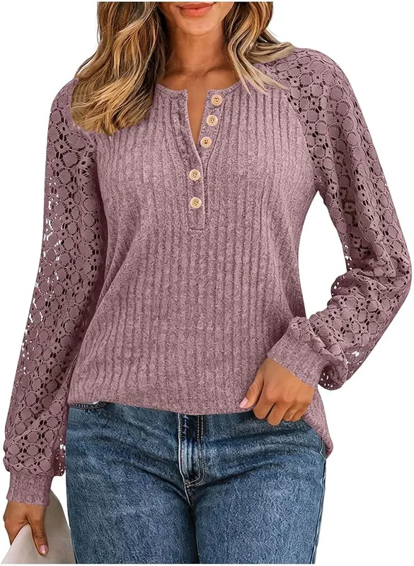 Generic Henley Shirts A006-purple Small in A006-purple