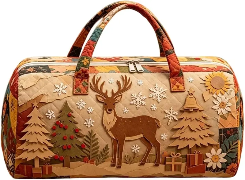 Generic Hippie Van Quilted Duffle Bag – Quilted Duffle Bag for Women