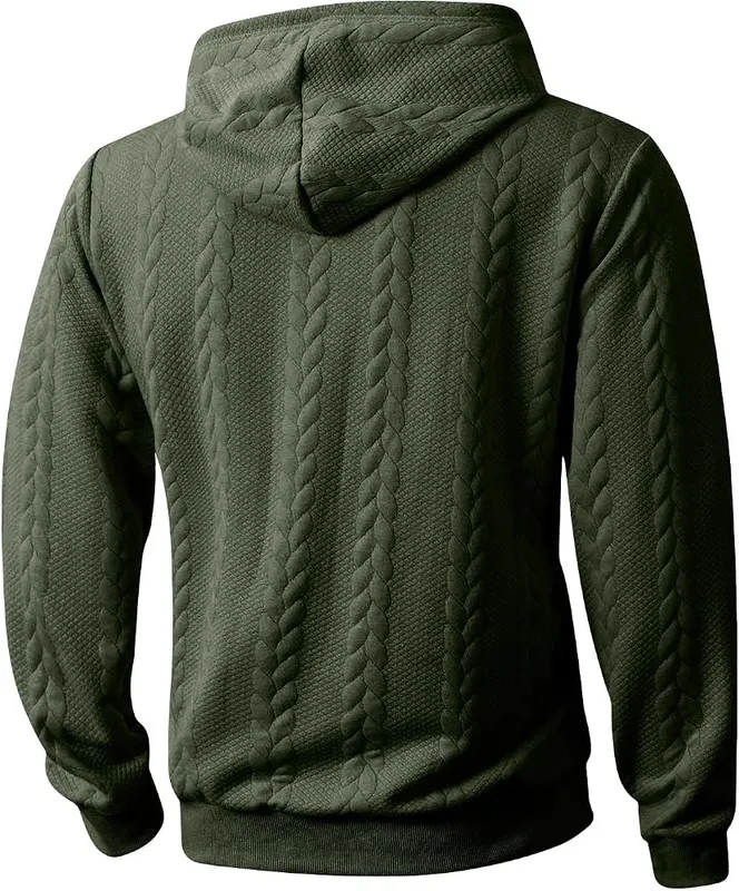 Generic Hooded Sweatshirt Men Textured Oversized Sweatshirt – Textured oversized casual menswear design