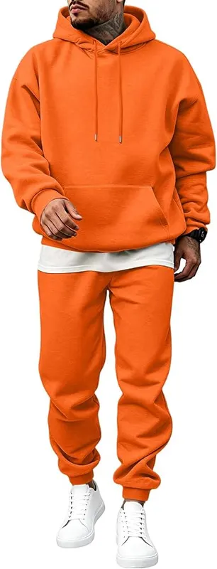 Generic Jogging Suits I008- Saffron in I008- Saffron