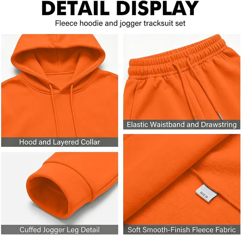 Generic Jogging Suits I008- Saffron – Comfy elastic waistband sweatpants