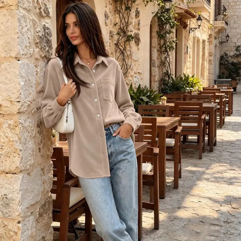 Generic Light Weight Sweatshirt A004khaki Large – product photo 7 of 9