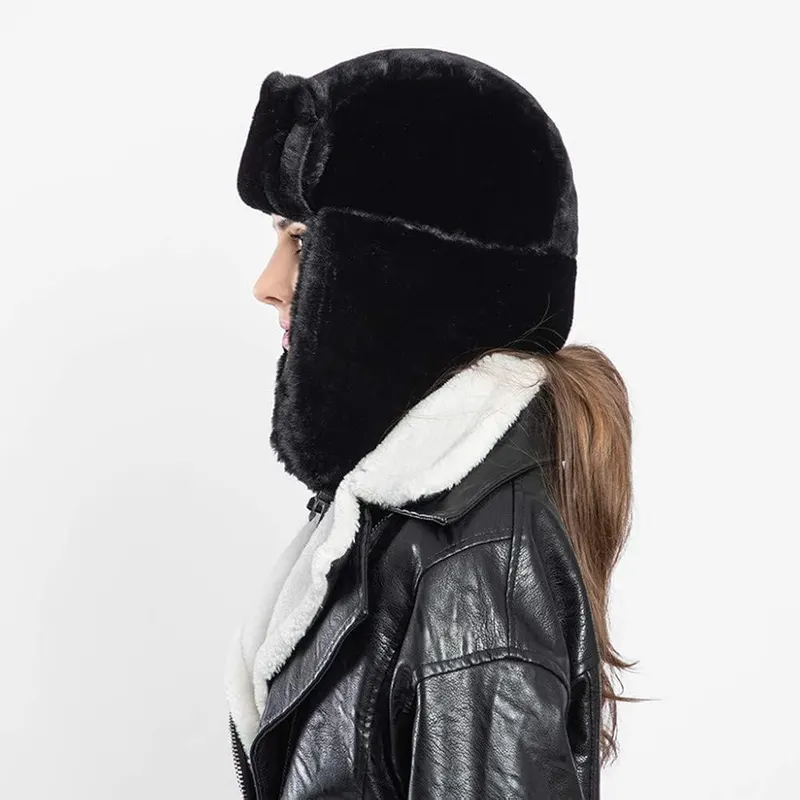 Generic Long Pile Fur Ear Flap Hat – Designed for winter travel
