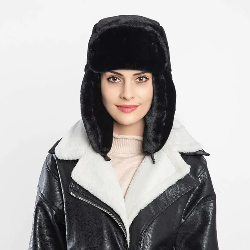 Generic Long Pile Fur Ear Flap Hat – Available in three versatile colors