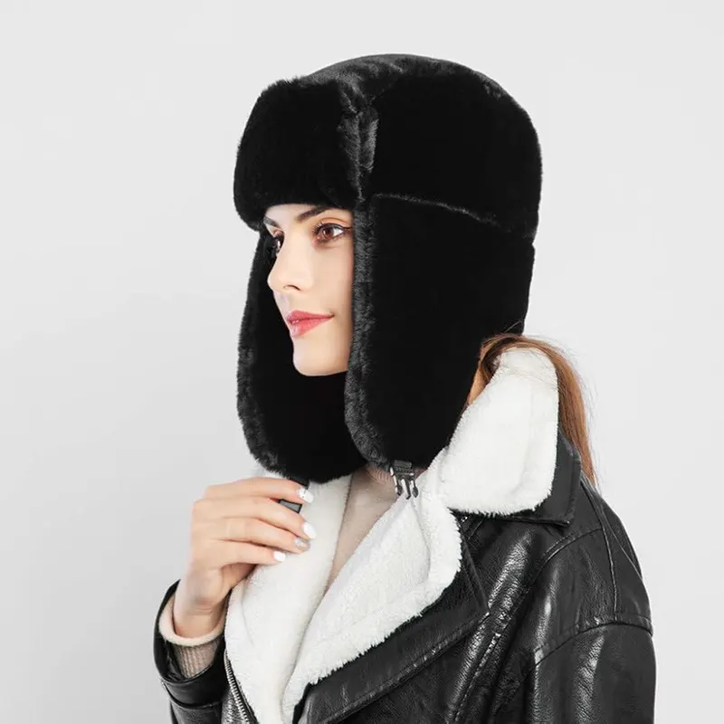 Generic Long Pile Fur Ear Flap Hat – product photo 7 of 9