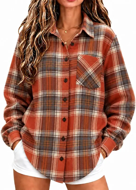 Generic Long Sleeve Oversized Shirts A001vermilion – Material