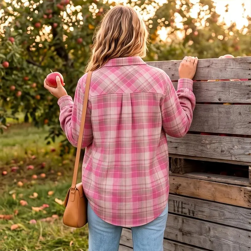 Generic Long Sleeve Oversized Shirts A010pink – product photo 7 of 8