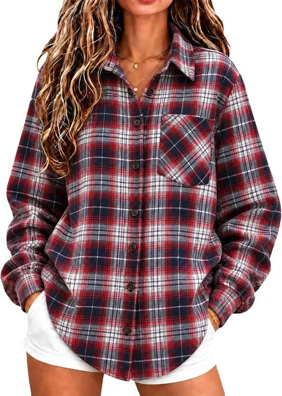 Generic Long Sleeve Oversized Shirts A012red – Material