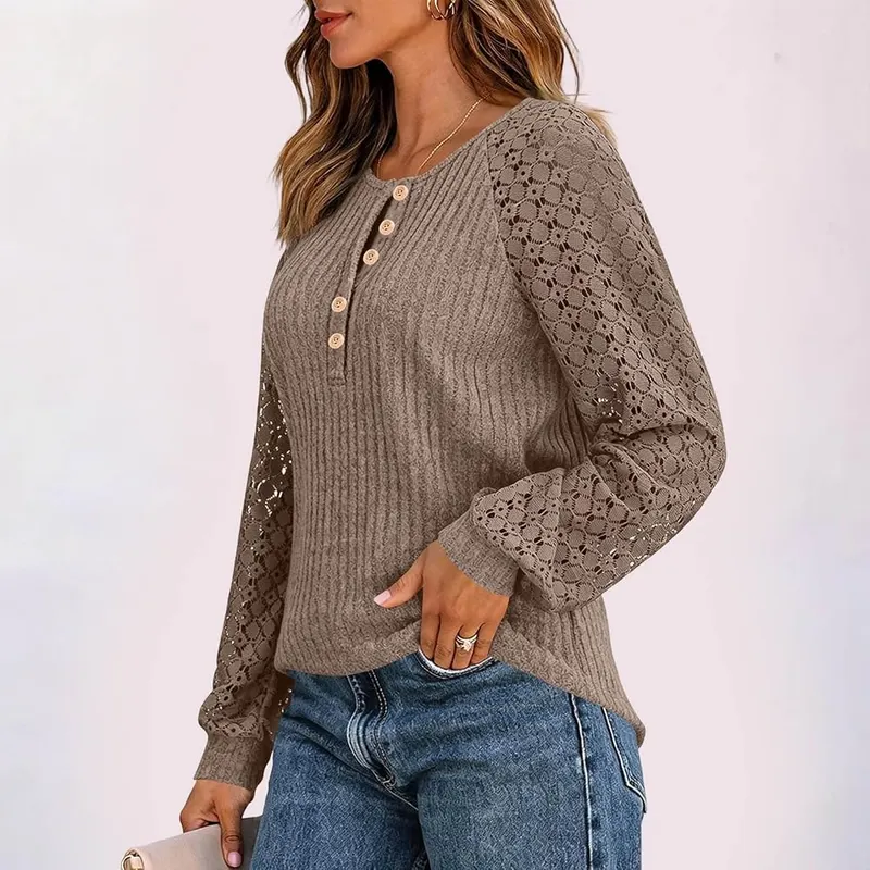 Generic Loose Long Sleeve Shirts A001light Brown X-Large – product photo 7 of 8