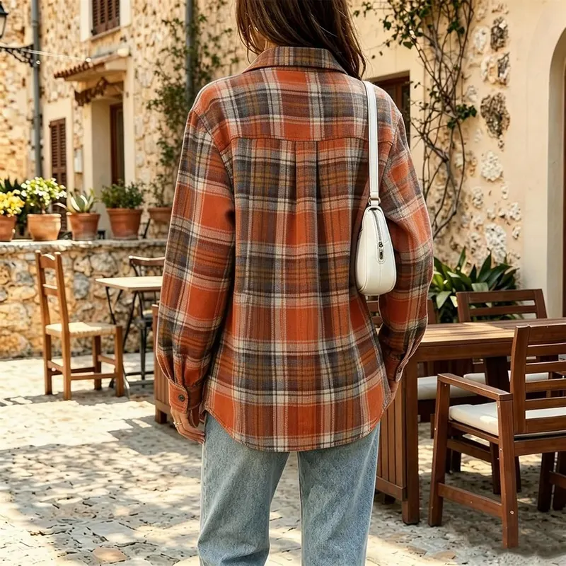 Generic Loose Long Sleeve Shirts A003ginger 3X-Large – product photo 5 of 9