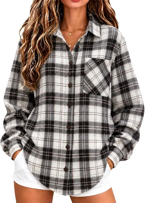 Generic Loose Long Sleeve Shirts A006gray Small – Material