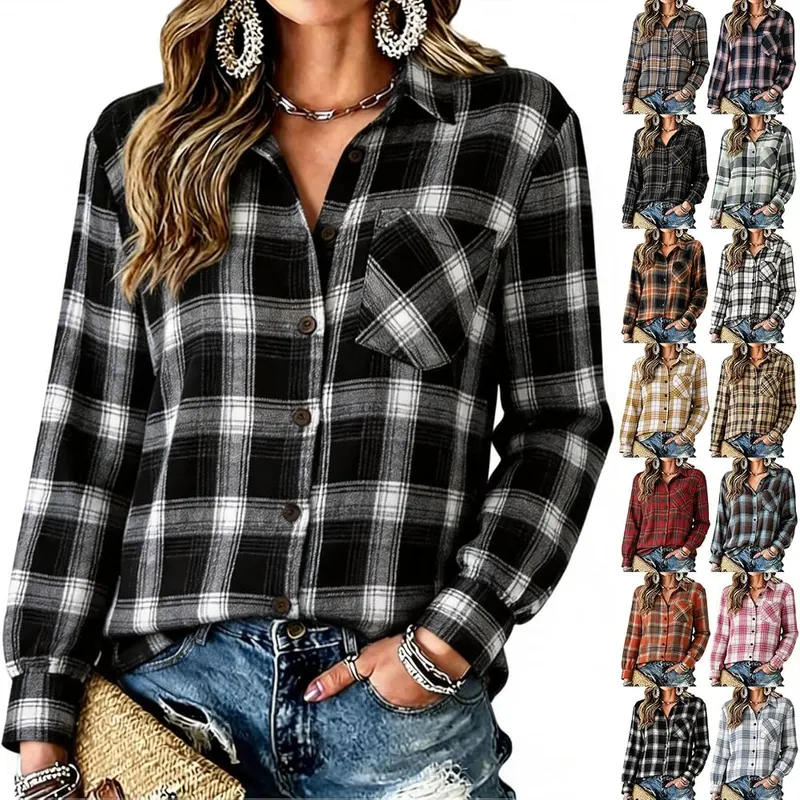Generic Loose Long Sleeve Shirts A014yellow in A014yellow