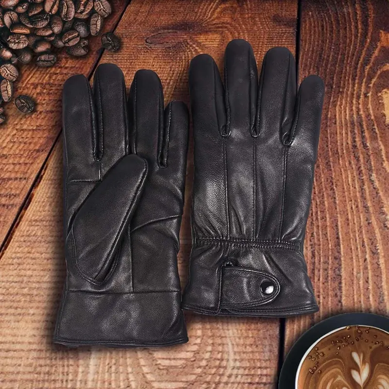 Generic Male Hide Gloves Non-Slip Touch Screen – product photo 4 of 7